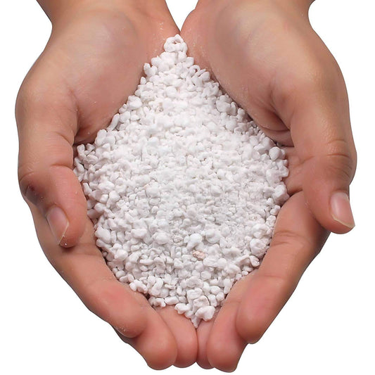 Indo Glow Perlite for garden soil conditioning, promoting healthy plant growth.