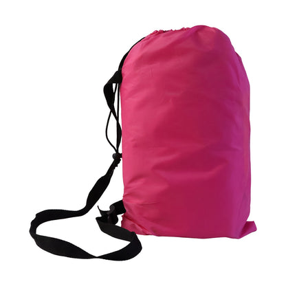 Carry bag and air filling accessory for inflatable lounger