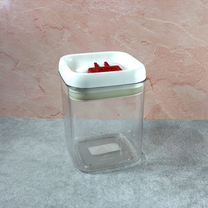 Clear airtight food container perfect for storing cereals and snacks