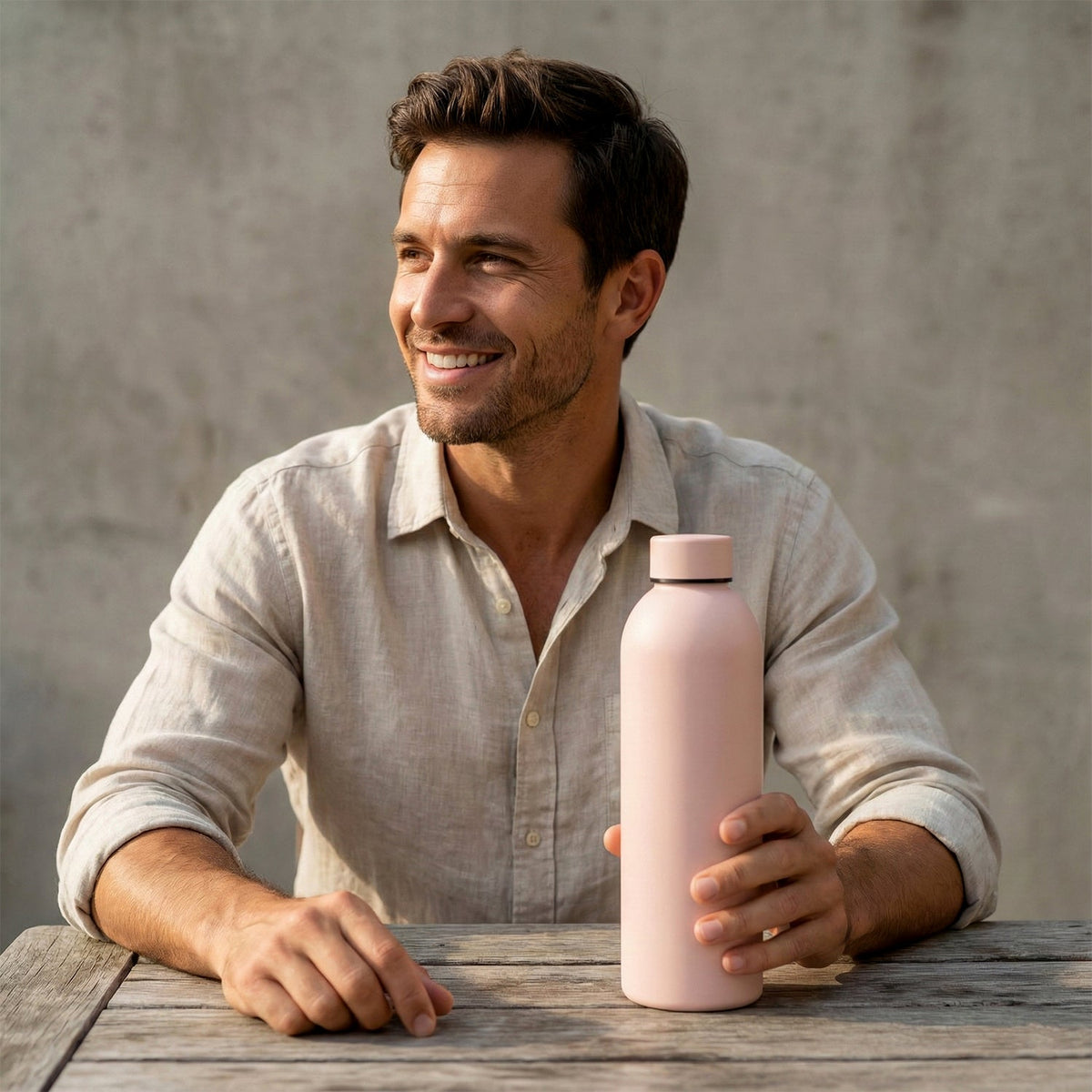 Compact 500 ml pink stainless steel water bottle ideal for hydration on the go