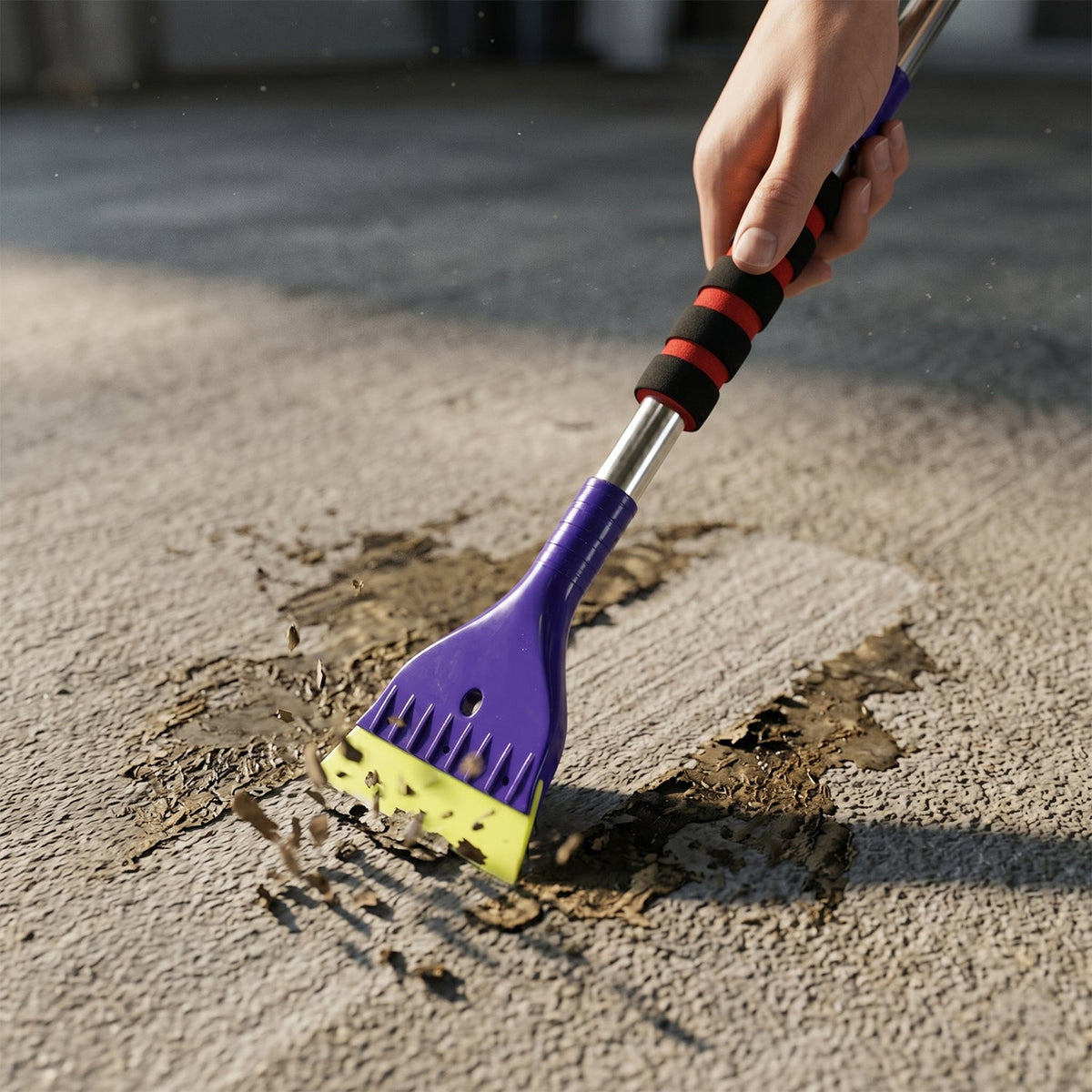 Long-handled cleaning brush suitable for hard-to-reach areas