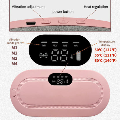 Pain relief heating wrap for lower back and abdomen comfort