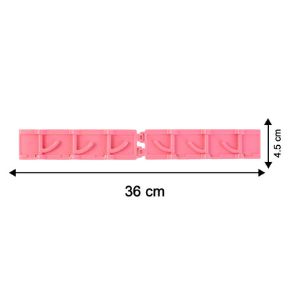 Dimension chart for foldable rotating 6 hook wall-mounted rack