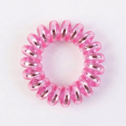 Elastic spiral coil hair ties, ideal for active lifestyles