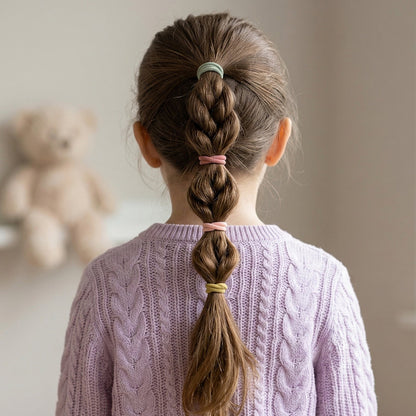 Various neutral tone elastic hair bands, perfect for everyday styling
